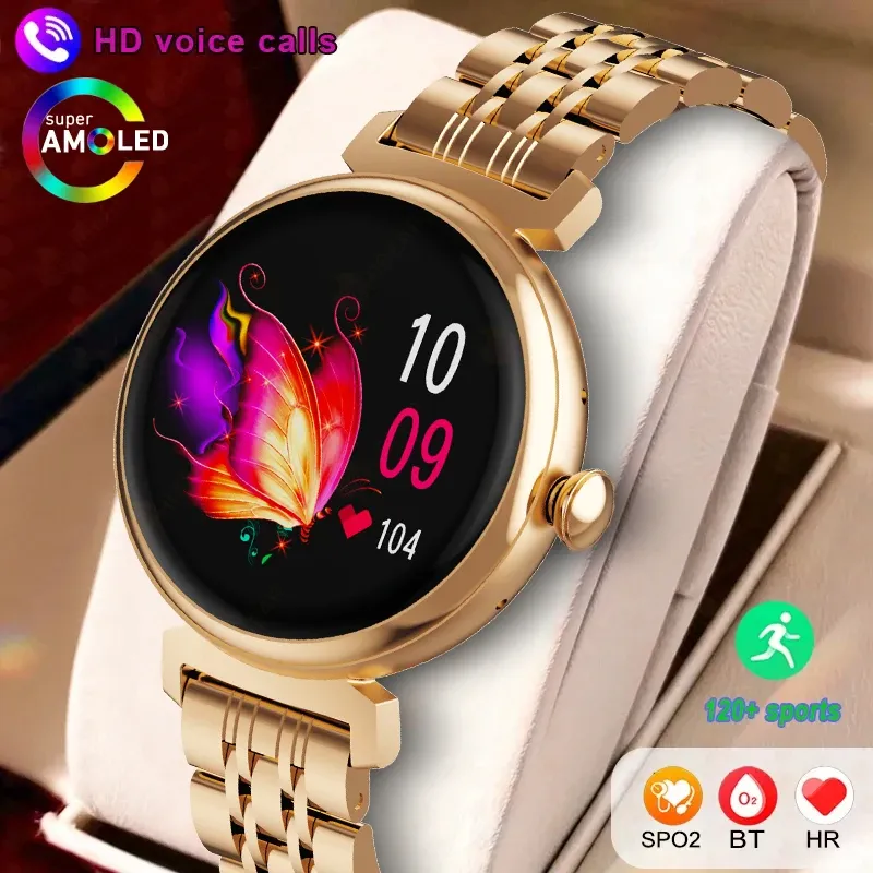 Montres ChiBear nouveau AMOLED 1,04 pouces HD petit écran mode dames montre intelligente femmes écran montre toujours l'heure Bluetooth appel Smartwatch