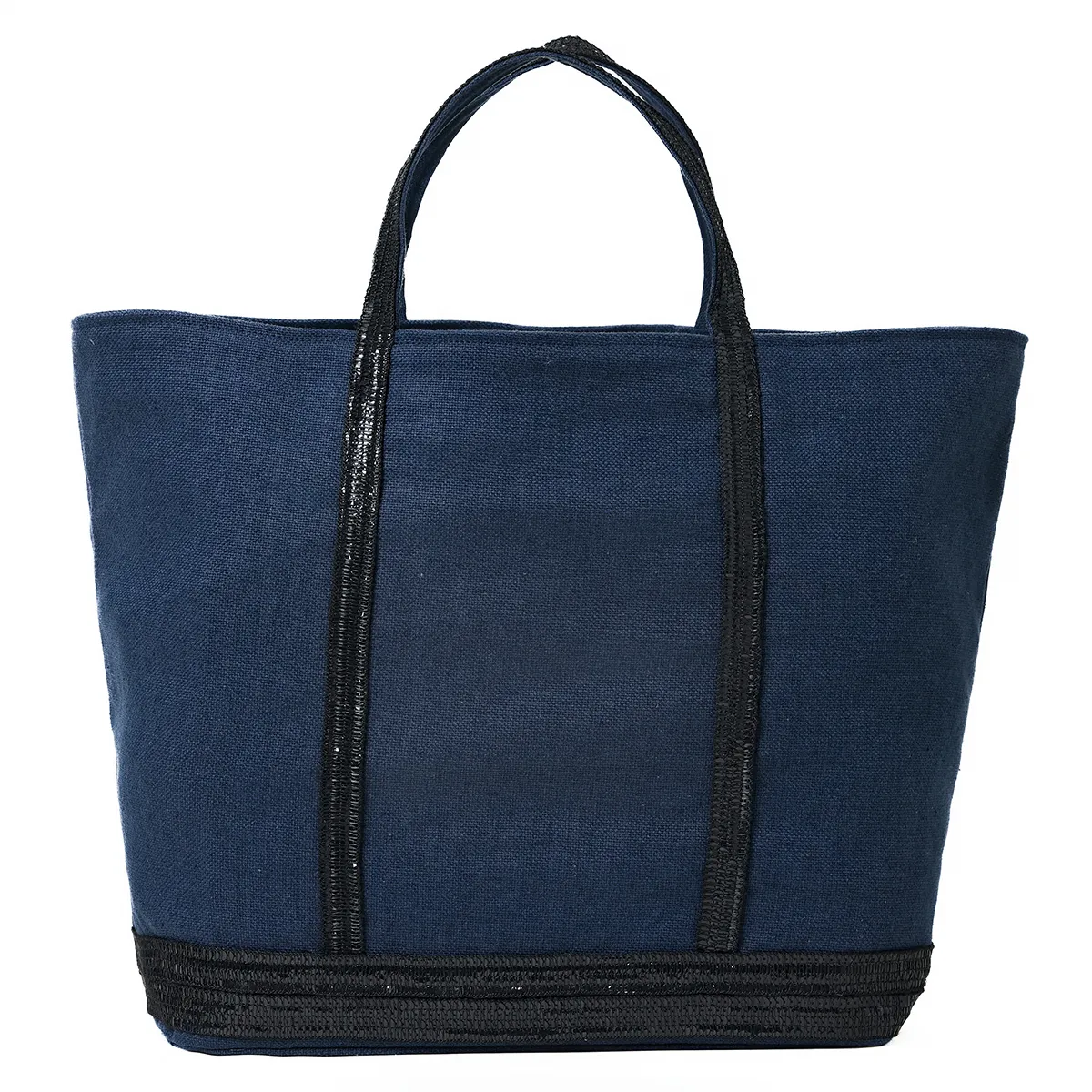 トートバッグ Vanessa Bruno Denim Shopper Bag - Cotton - Blue Denim Linen S Zipped Cabas Tote Hand or crossbody carry, zip
