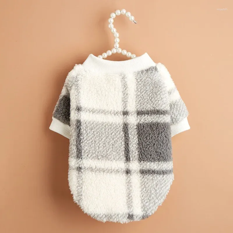 Abbigliamento per cani Felpa con cappuccio in peluche a righe grigie Abbigliamento Moda Semplice Abbigliamento per cani di piccola taglia Gatto Casual Comodo Costume Prodotti per animali all'ingrosso