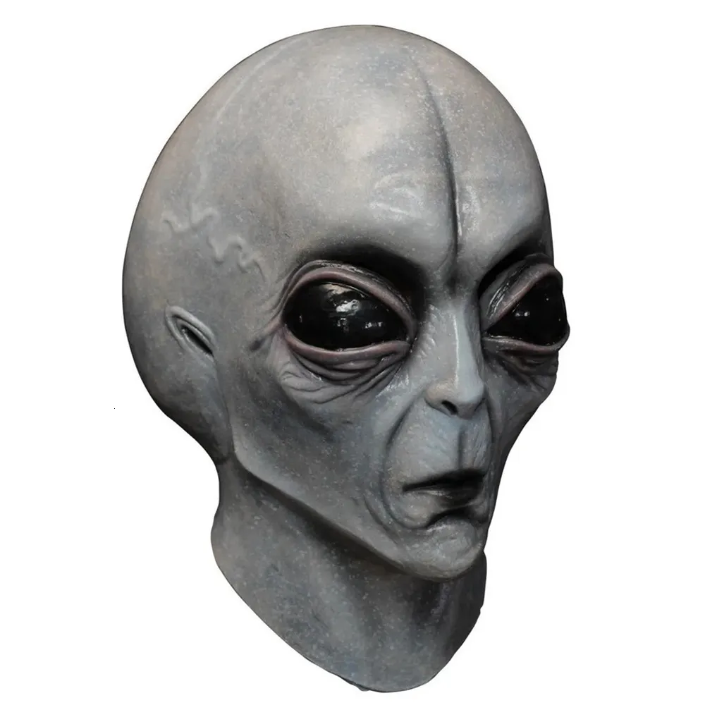 Alien Helmet Halloween Mask Latex Costume Set: Realistic Alien Mask ...