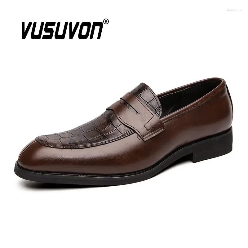 Scarpe casual Mocassini da uomo in vera pelle fatti a mano Penny formale Punta tonda Nero Marrone Su misura per ragazzi Matrimonio Business 38-48 Taglia