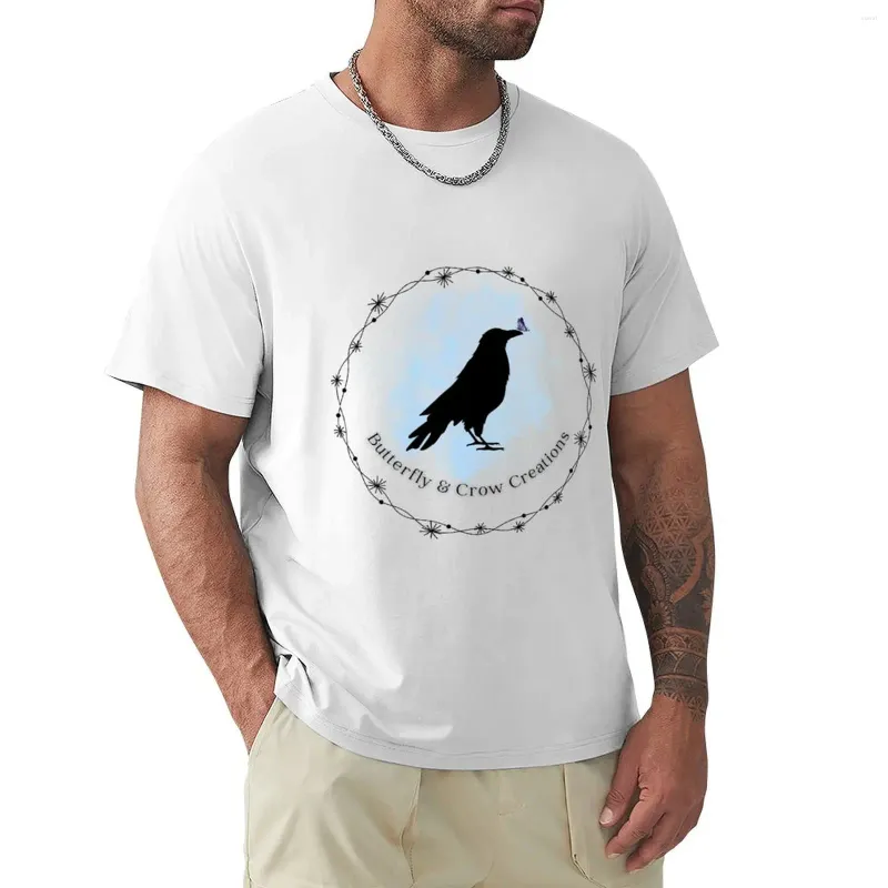 Polos pour hommes Butterfly Crow Creations Logo T-shirt à manches courtes pour un garçon, grandes tailles, t-shirts noirs pour hommes