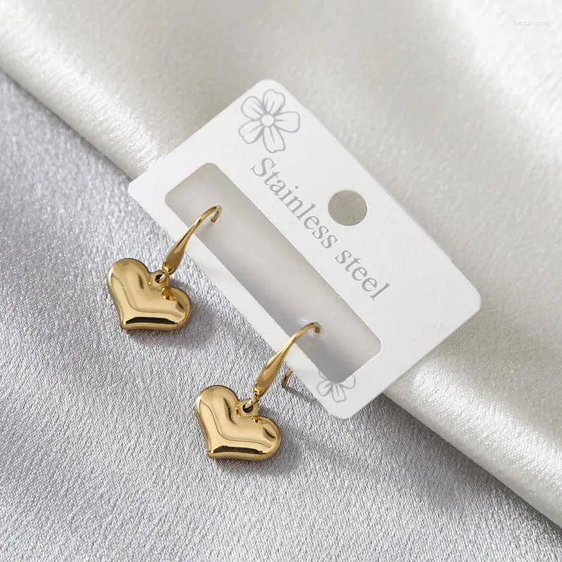 Dangle Earrings SZN 316L Stainless Steel Charm Love Heart Pendant Ear Hook For Women Trend Girls Gold Color Jewelry Party Gifts