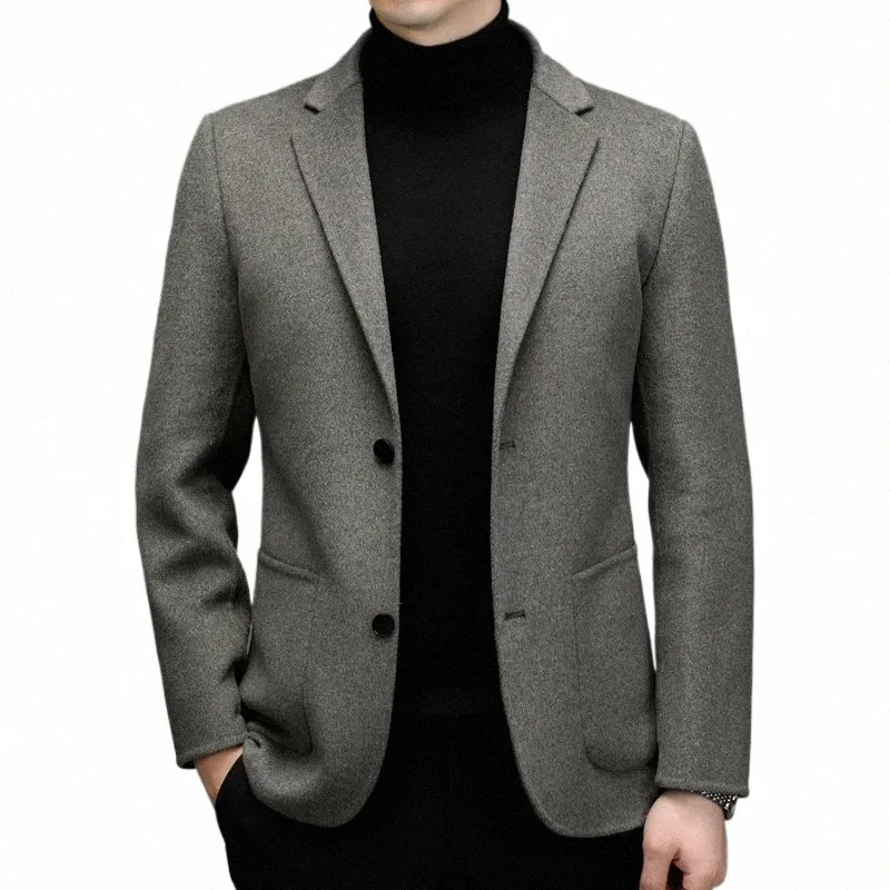 2023-nuovi uomini Fi Gentleman British Fi Trend Casual Down Liner Double Sided coreano Versi Officiating Wedding Blazer I7yf #