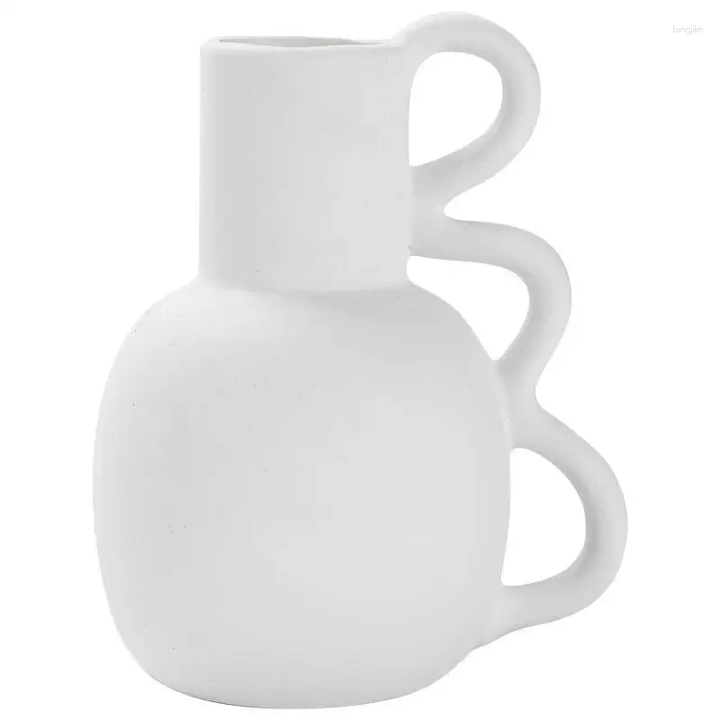 Vases Vase en céramique Boho petit pour la décoration de la maison fleurs blanches avec un design minimaliste mariage et étagère