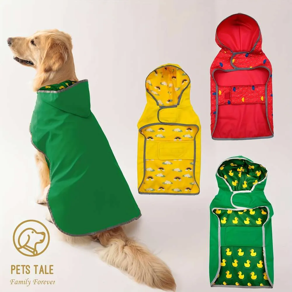 Imperméable réversible pour chien de protection toutes saisons - Manteau double couche vert