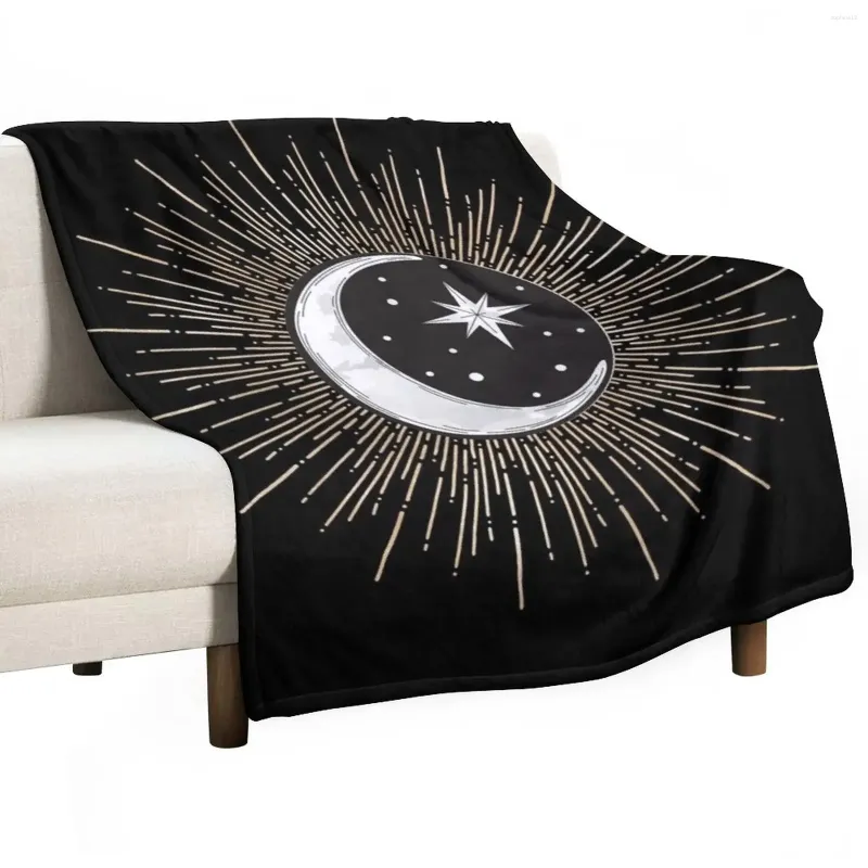 Blankets Darklina Moon Throw Blanket Funny Gift Camping