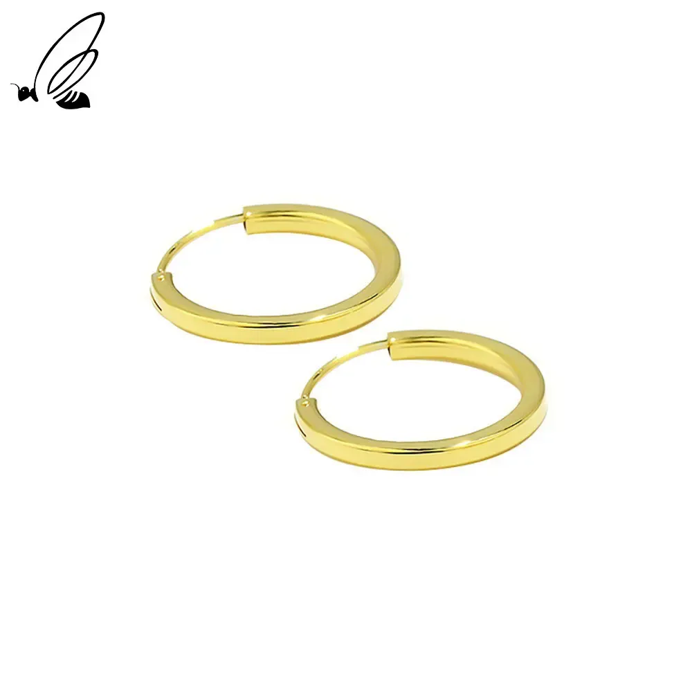 Orecchini S'Steel 925 Sterling Sterling Simple Round Designer Orecchini a cerchio sottile 2021 Regalo per le donne Accessori per matrimoni boho gioielli