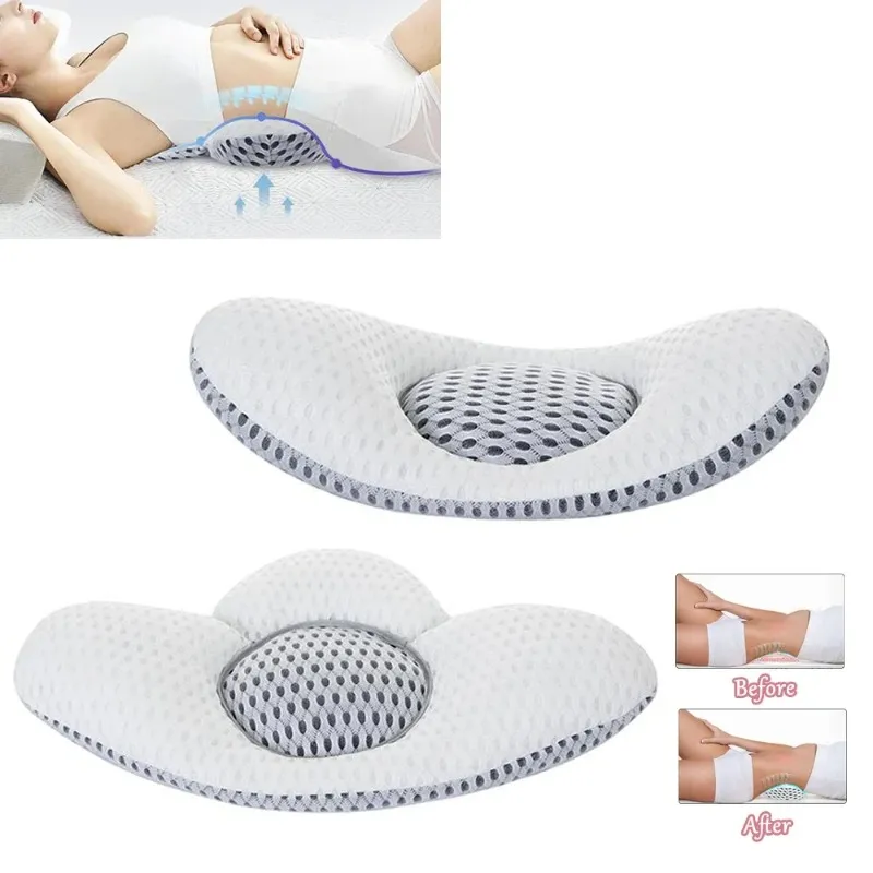 Comfort Lumbar Support Pillow Sleep Cushion Waist Pad Relaxing Spine Sleeping Semicircular Lower Back Support Cushion