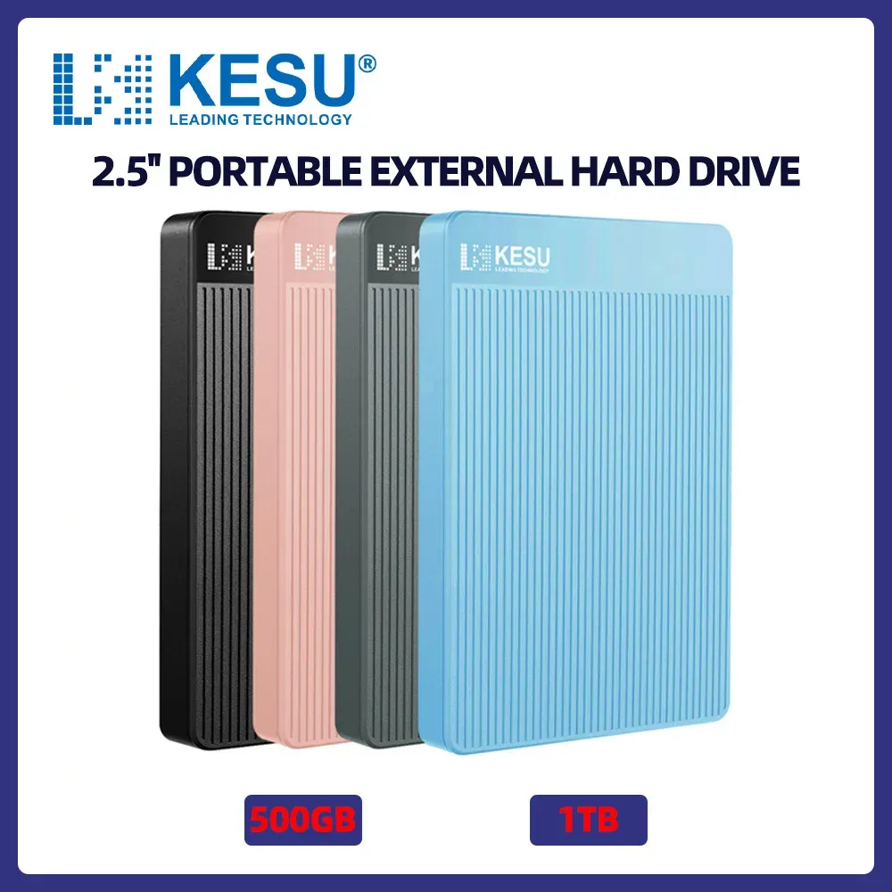 Приводит к экспансию kesu Expansion HDD -диск 500 ГБ 1 ТБ USB3.0 Внешний HDD 2,5 "Портативный внешний жесткий диск