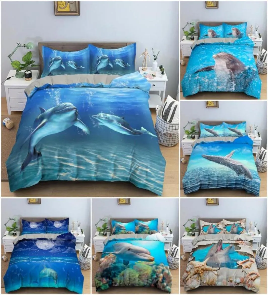 Bedding Sets Dolphin Set For Kids Adult Single Double King Queen Size Comforter Covers Duvet Cover With Pillowcase 3D3321240