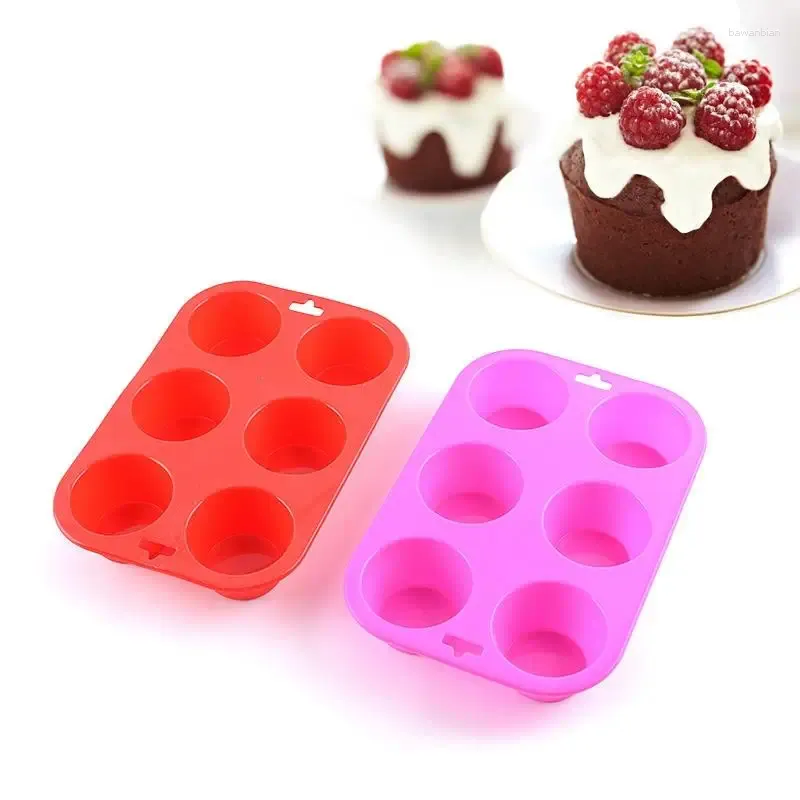 Stampi da forno 1pc Stampo per cioccolato in silicone Creativo 6 fori Antiaderente per muffin per dolci Strumenti fai da te Accessori