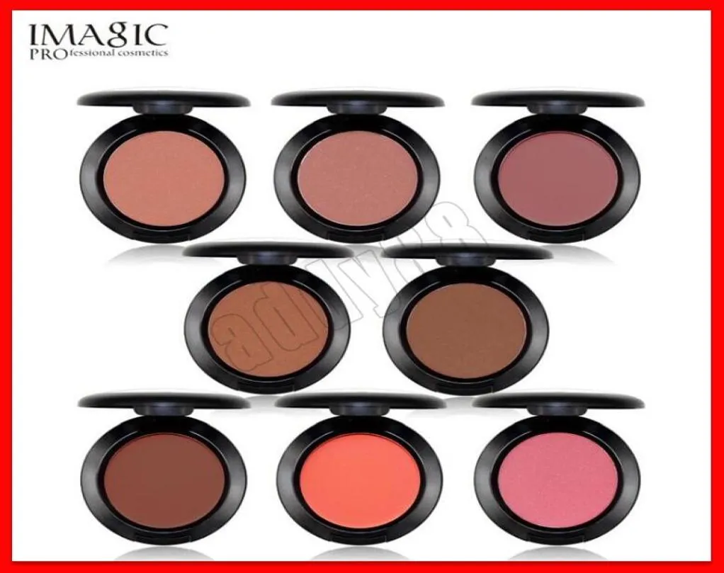 2019 Maquillaje facial IMAGIC Cosmetics Rubor en polvo para mejillas 8 colores Colorete Color único Polvo natural Base prensada Colorete5014593