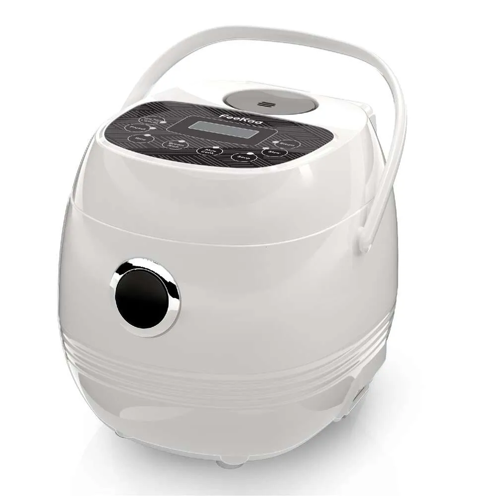 Feekaa Small 4 (cooked), Mini Japanese Cooker 2 Cups (undercooked), 6-in-1 Portable Slow Sw Travel Rice Hine, Soup Pot, 24-hour Insulation Delay Timer,