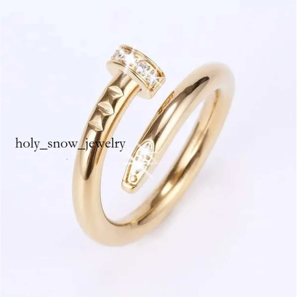 Designer Love Ring Luxury Jewelry Nail Rings for Women Men Titanium Steel Alloy Gold-plated Process Fashion Accessories Never Fade 5060