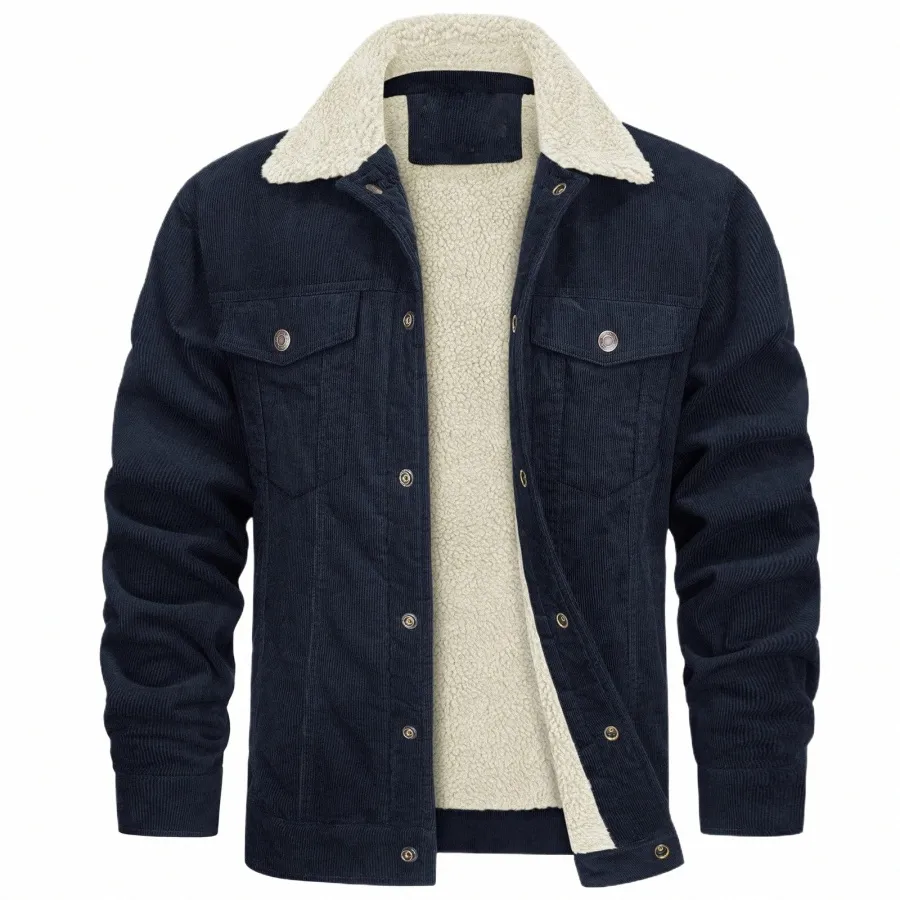 Veste en Jean épaisse polaire pour homme, vêtement d'extérieur chaud, coupe cintrée, couleur unie, tendance, manteau en Jean à revers, nouvelle collection hiver 2023, U956 #