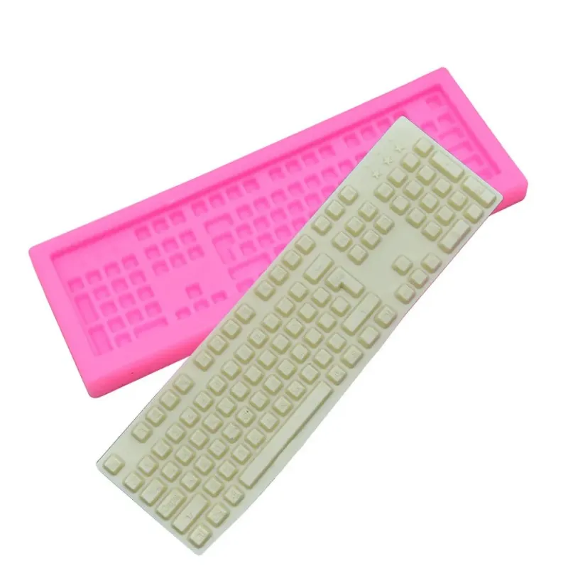 2024 Keyboard cake decorating tools silicone mold Fondant Icing Mould Wedding Cake chocolate Mold Decoration moldes de silicona