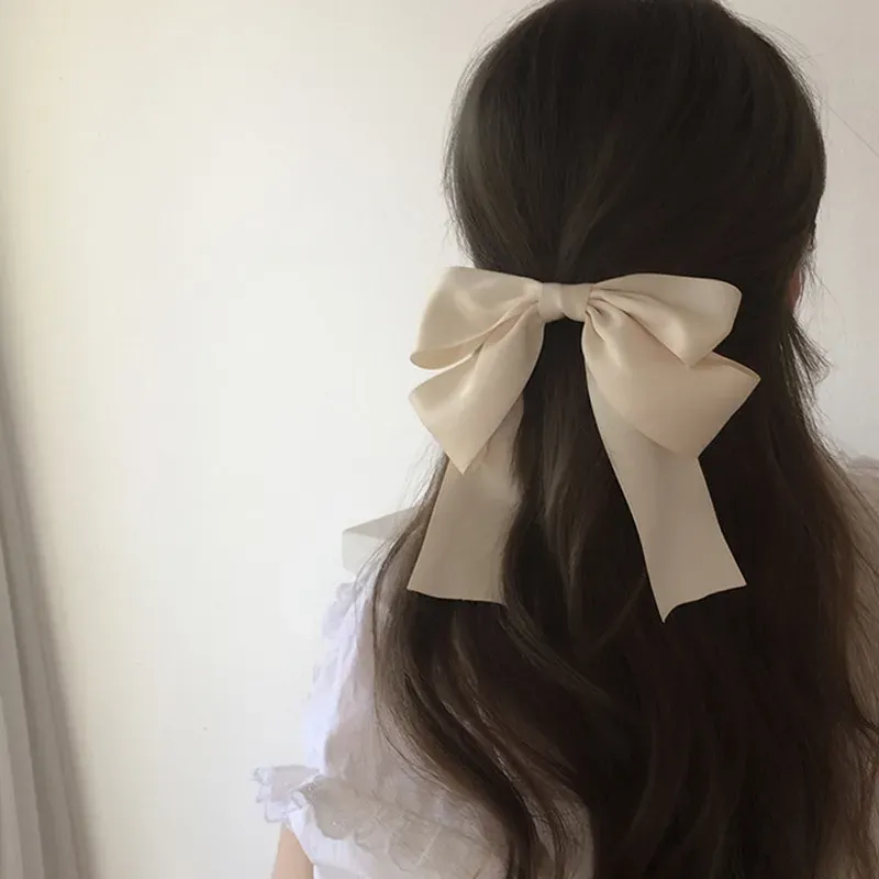 Pins Net red temperament Changchun flower blue large bow hairpin girls Korean version new spring hairpin wholesale