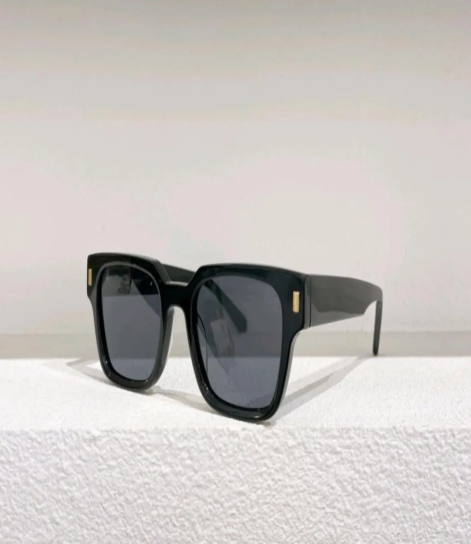 Óculos de sol cinza escuro preto, acessórios quadrados, óculos masculinos, lentes de proteção UV, com caixa 4150147