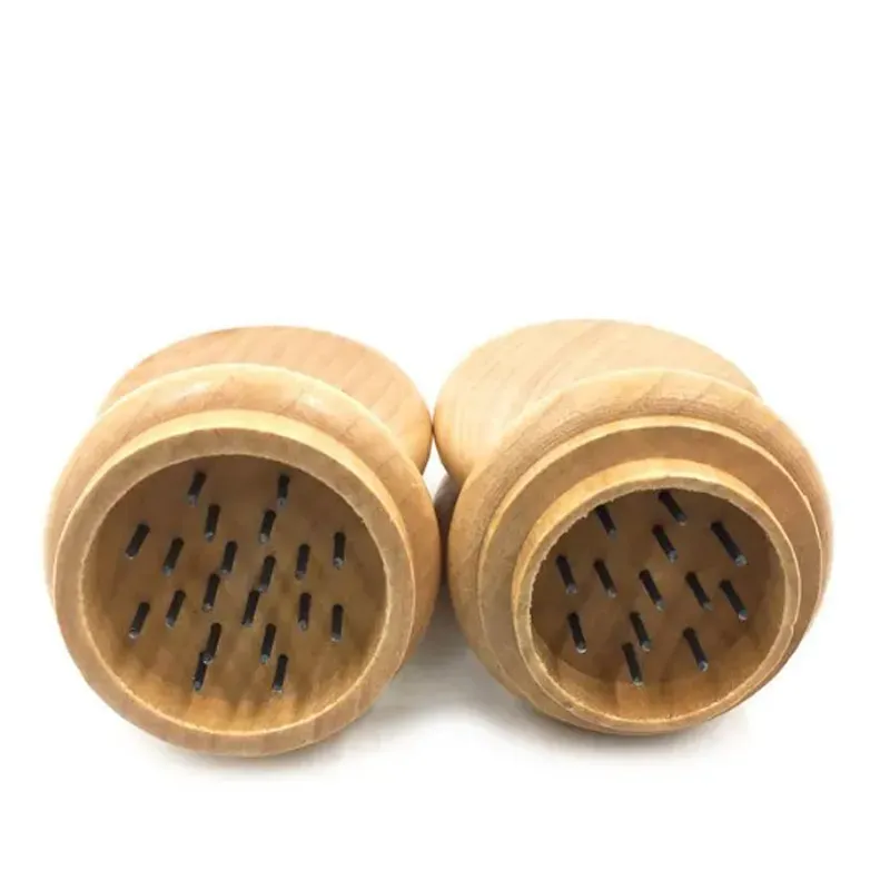 Grinders Round Solid Wood Type Herb 52mm Smoking Accessories 2 Layers Tobacco Crusher Hand Herb Grinder HK In Stock Wholesale