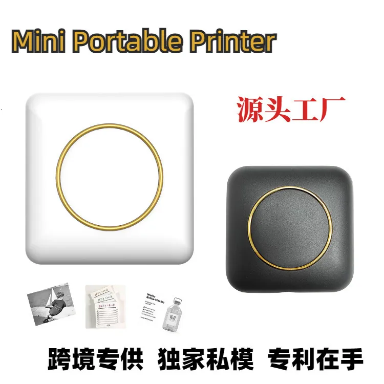 Mini Thermal Printer Bluetooth Wireless Inkless Printer Po Sticker Adhensive Note Printing Portable Pocket Office Printer. 240124