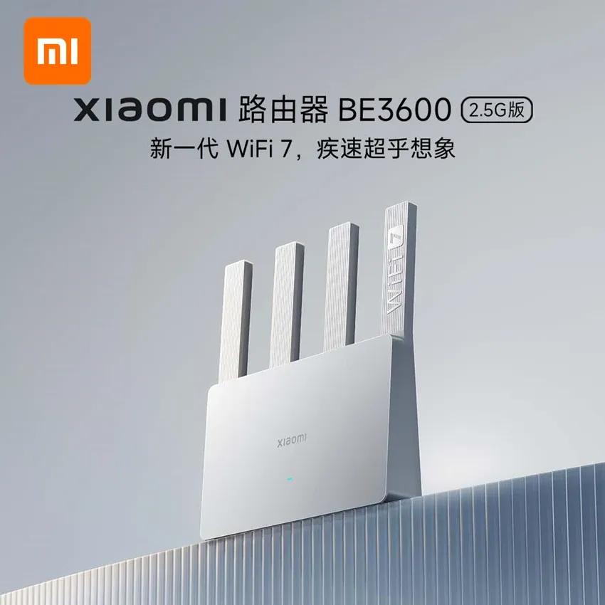 Roteadores novos xiaomi be3600 roteador mlo dualband wifi 7 iptv 2.5g highend Ethernet Port Repeter VPN Mesh Mesh Networking Gaming Aceleração