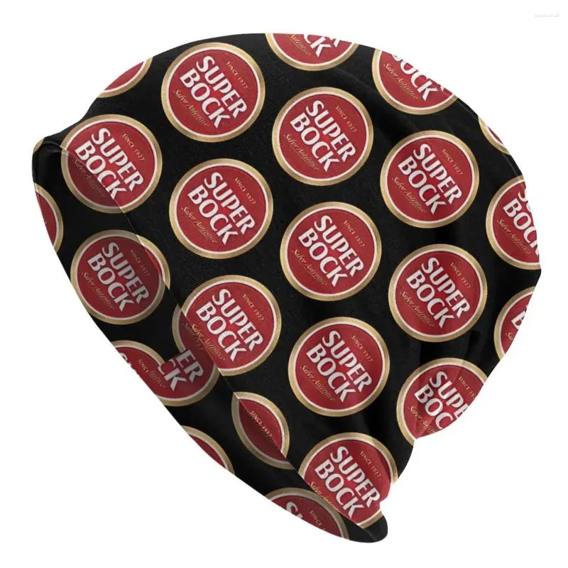 Berretti Birra Bevande Skullies Berretti Cappelli da esterno Super Bock Cofano sottile Berretti a vita bassa Uomo Donna Paraorecchie