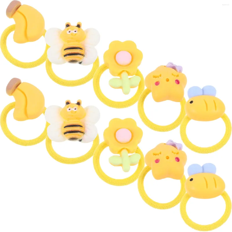 Vestuário para cães 10 PCS Pet Rubber Band Hair Tie Hairbands Laços para cães Meninas Pequenos acessórios decorativos