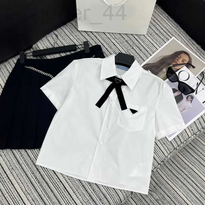 Frauen Blusen Shirts Designer Neue 2024 BBlouses Mode Drehen Unten Kragen Elegante Soild Für Frauen Casual Kurzarm Tops 015U