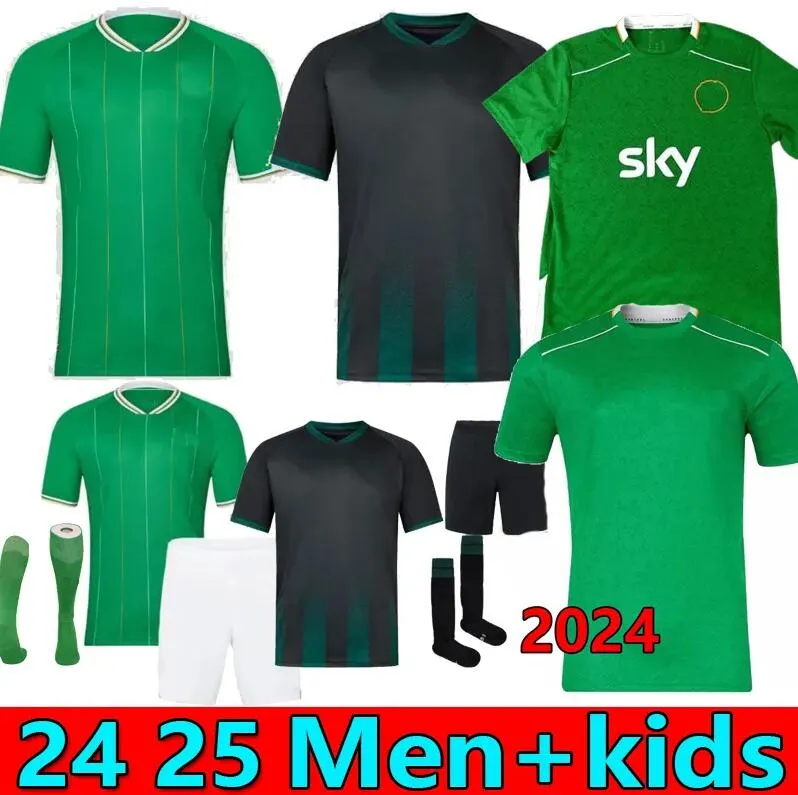 Irlande Soccer Jersey 2024 Euro Cup Kid Kit Robinson Obafemi Home Away 24 25 National Qualifier Special 2025 Football Shirt Green White Ferguson Browne Brady