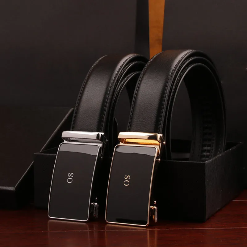 Designer belt men's bs automatic buckle gold and silver buckle gift box luxury belt daily wear formal wear fashion simple classic belt for men's gift width 3.5cm