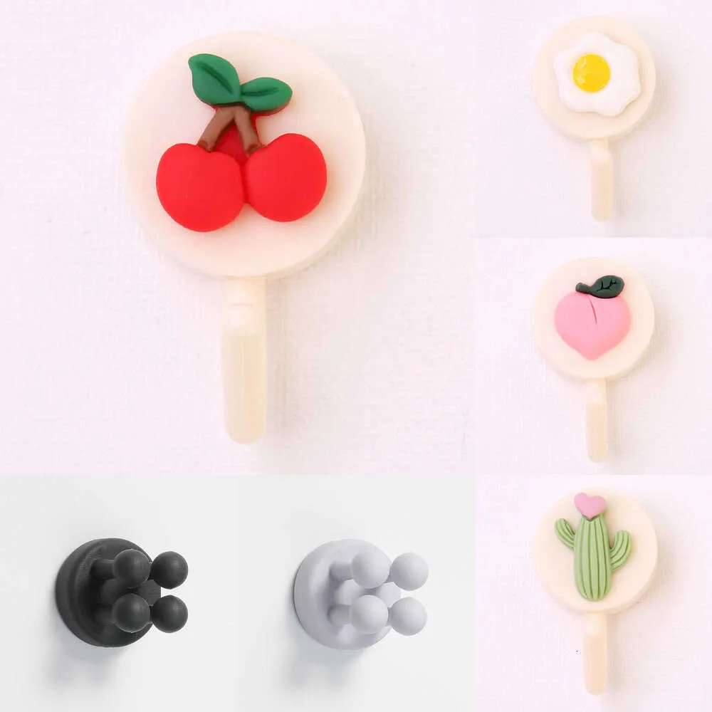 2024 1Pcs Self Adhesive Silicone Hook Seamless Bathroom Kitchen Wall Door Hangers Punch-Free Hooks Key Holder Towel Rack Storage Hook