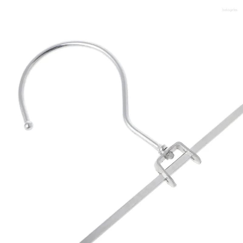 Hangers 67JE Stainless Steel Pants Skirt Trouser Stand Holder With 2 Adjustable Clips