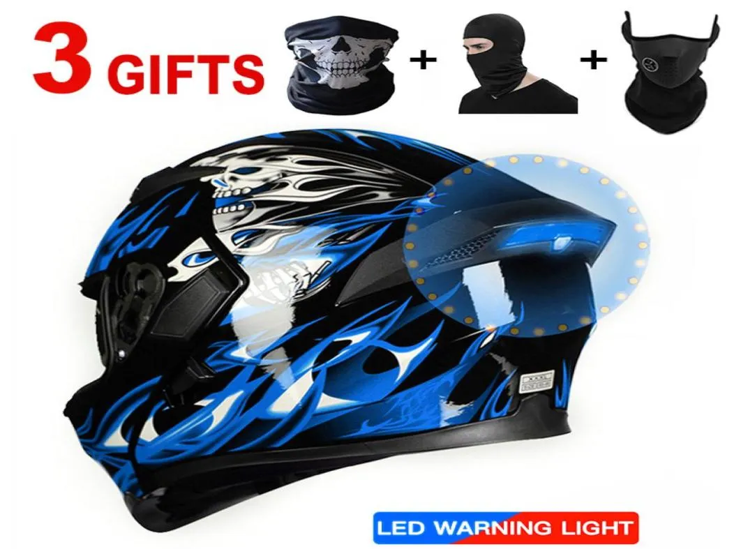 Motorcykelhjälm Auto Full Face Hjälm Motorcykeltur Bluetooth Equipment Adventure Motocross6075693