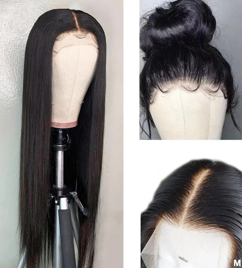 Hd perucas de renda transparente 13x6 frente do laço perucas de cabelo humano pré arrancadas remy brasileiro em linha reta 360 laço frontal wig8047462