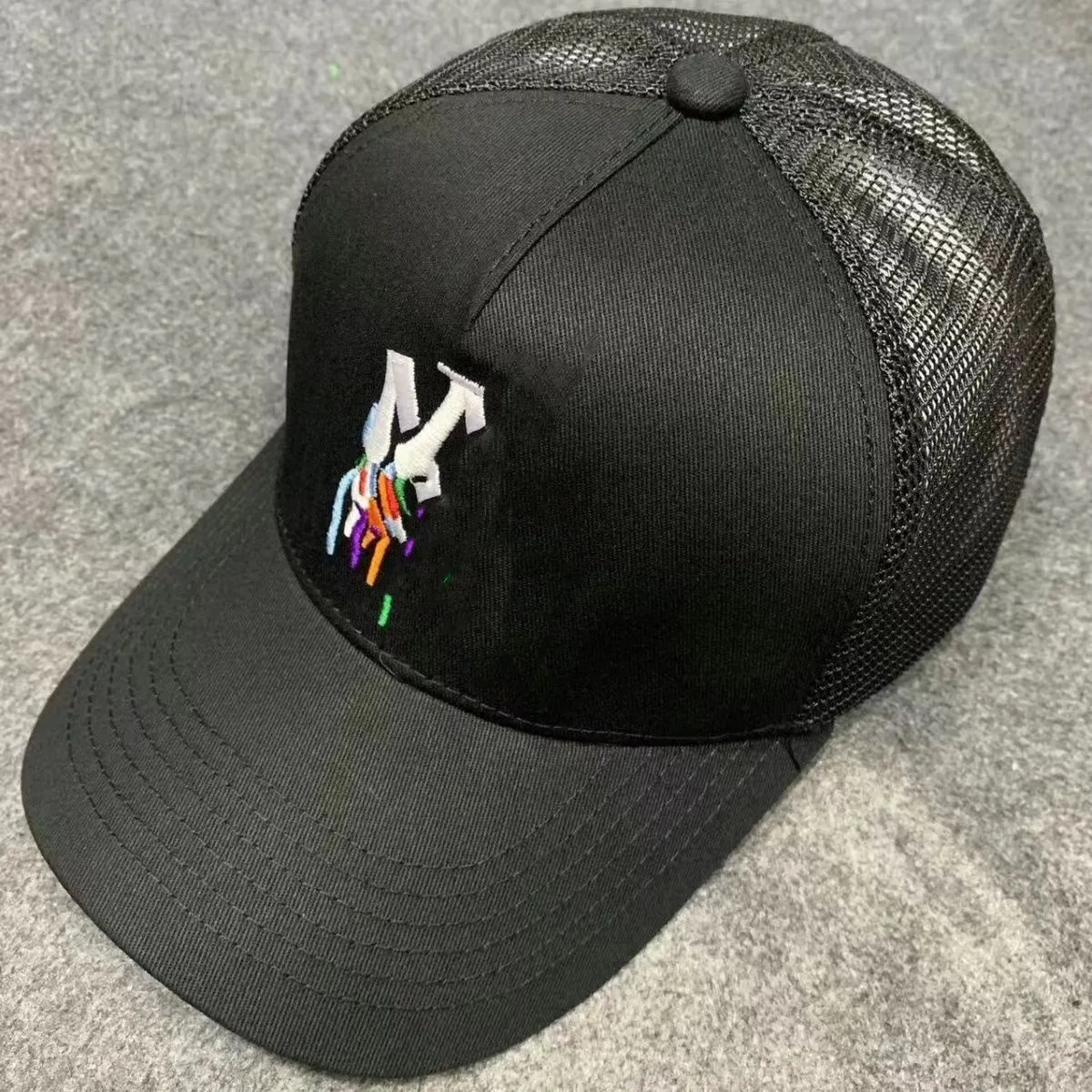 Nouveau concepteur Baseball vague chapeau lettre brodé maille respirant chapeau voyage hommes et femmes Hip Hop Punk Baseball chapeau mode décontracté moto HatS19H12