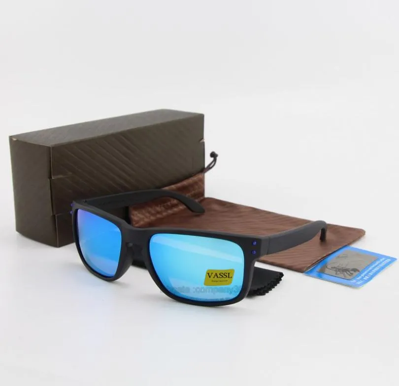 Promotion Vassl TR90 Blue Polarized Mirror Sunglasses Men Women Sport Cycling Glasses Eyewear More color Frame7480336