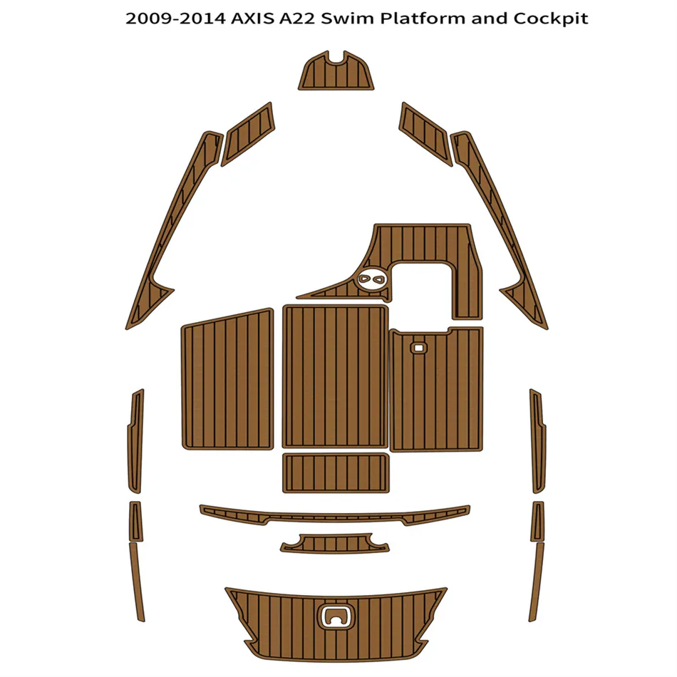 2009–2014 AXIS A22 Badeplattform, Cockpit-Pad, Boot, EVA-Schaum, Teakdeck-Bodenmatte, SeaDek MarineMat, Gatorstep-Stil, selbstklebend