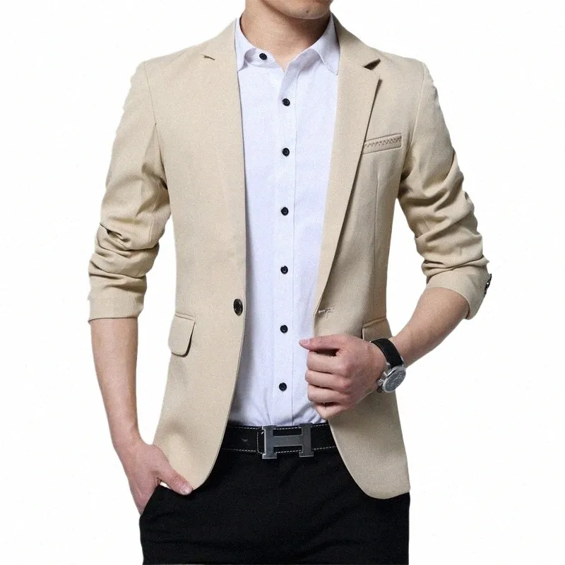 Browon Spring Autumn Mężczyźni Blezer Jacket Over Rozmiar jeden tyłek Slim Fit Party Wedding Marynta Kurtka luksusowa ubrania Mężczyźni C112#