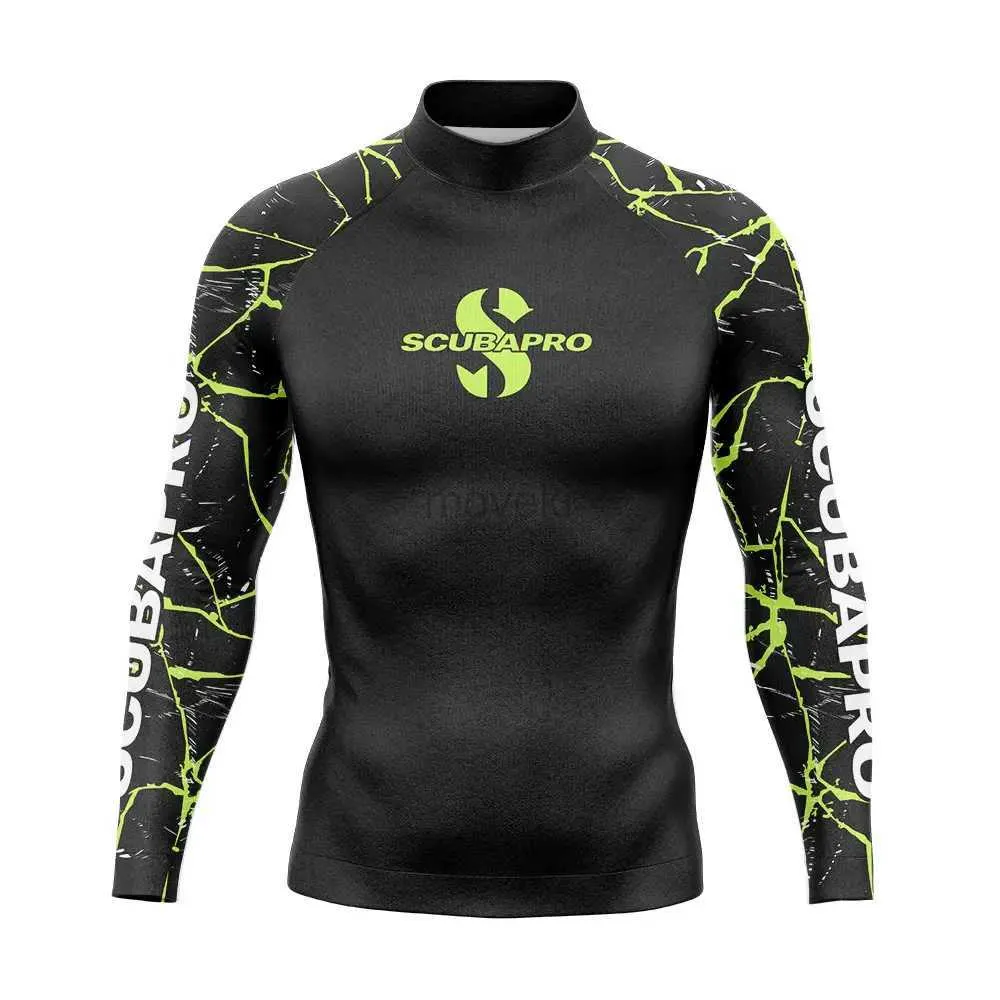 Zwemkleding voor heren Heren Rash Guards Surfen Duiken Zwemkleding T-shirt met lange mouwen Badpak Tops Zwemmen Strakke surfshirts Gym UV-bescherming Kleding 24327