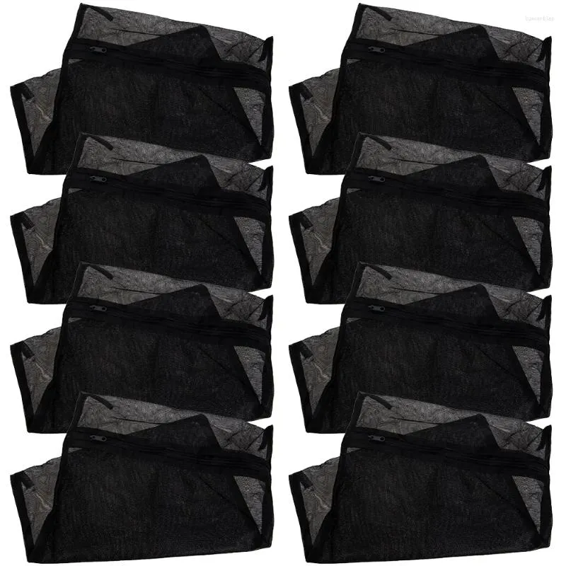 Sacos de lavanderia 8 pcs saco preto delicado lavagem vestuário viagem coisa malha poliéster