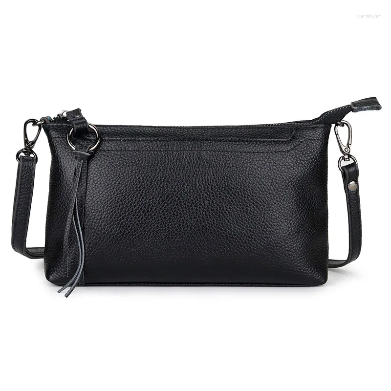 Shoulder Bags D Cowhide Leather Women Messenger Bag European And American Large Capacity Multi-function Female Handbag