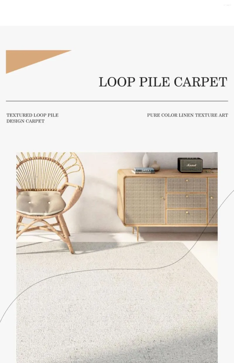 Carpets D122 Waterproof And Stain Resistant Carpet Living Room Minimalist Cream Air Sofa Bedroom Bedside Mat