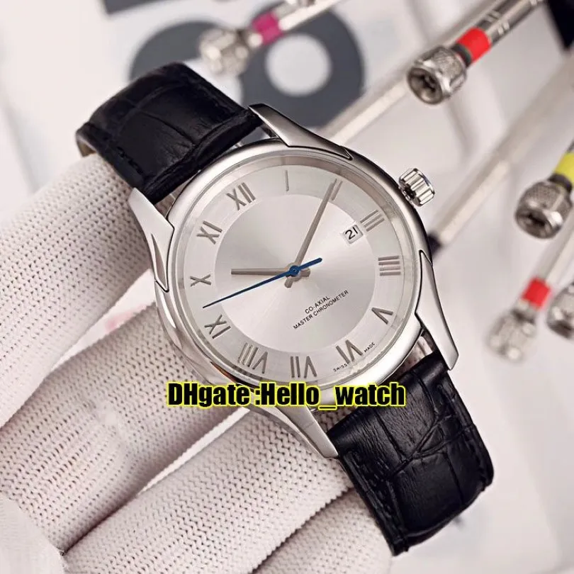 Tanie nowe 41 mm Classic 316L stalowa obudowa 431 13 41 21 02 001 Biała tarcza automatyczna męska zegarek skórzane paski Zegarki Hello Watch272s