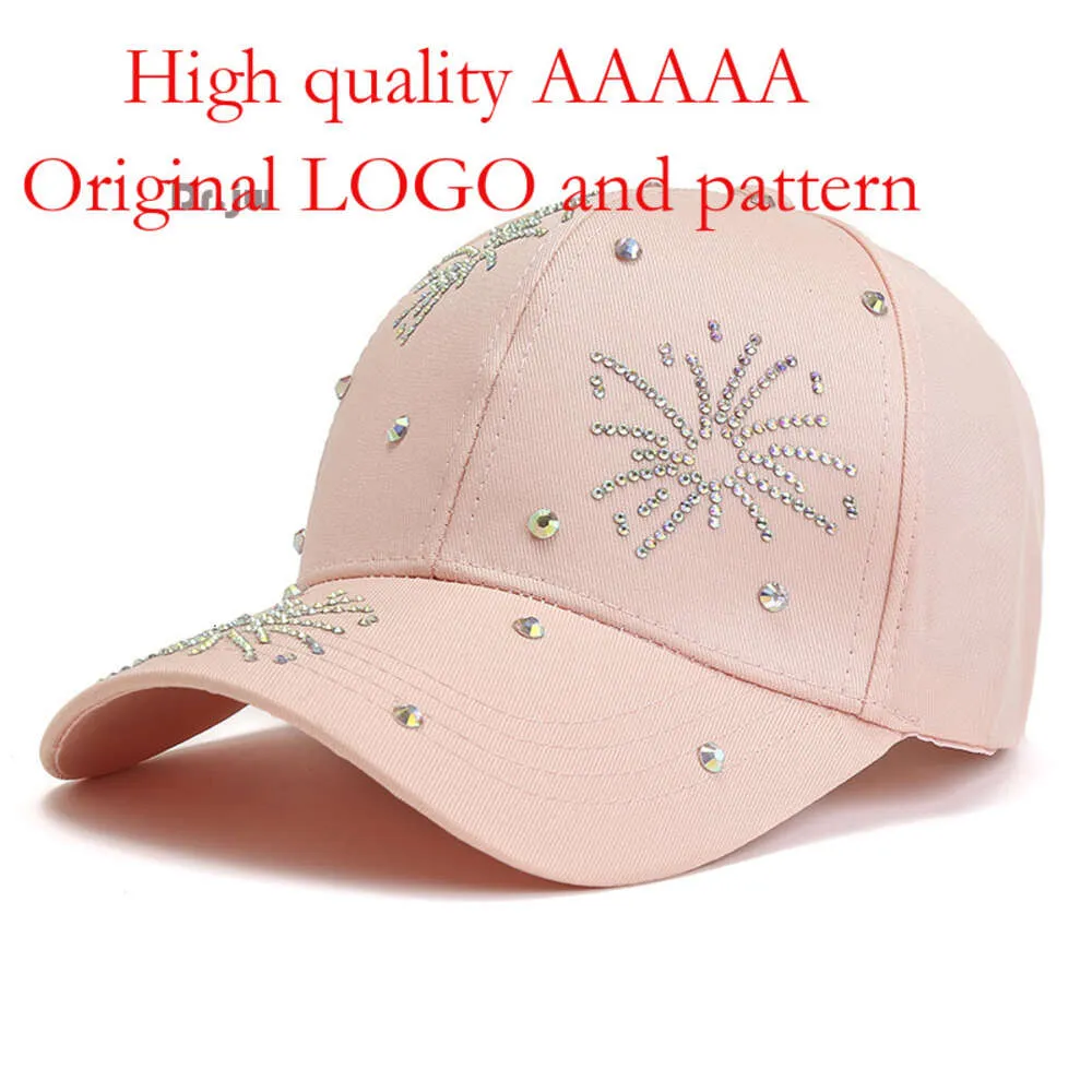 New Black Baseball Cap for Women in South Korea, Fashionable Snowflake Patch Diamond Duckbill Cap, Wide Brim, Small Face, Sunshade and Sunscreen Hat, Trendy