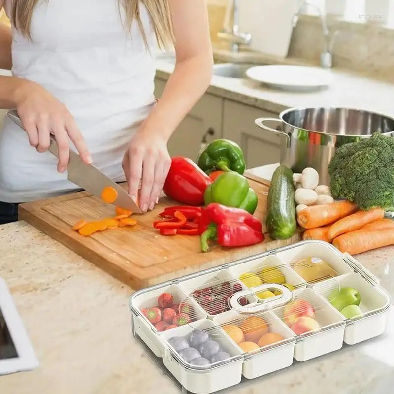 Bouteilles de stockage plateau alimentaire bonbons noix Snack fruits rond divisé légumes servant des plateaux conteneur pour bonbons noix