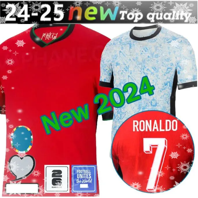 23 24 25 Portuguesa Portugal Futebol Jerseys FERNANDES RONALDO Cristiano Portugieser 2024 Euro Cup Camisas de futebol Homens Kit Infantil Equipe B.FERNANDES JOAO FELIX Al Nassr FC