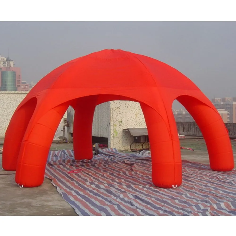 10 м диап (33 фута) красочный надувный паук купол палатка воздух выдув