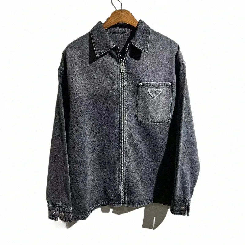 2023SS PRA WED ZIPPERED DENIMカジュアルコート男性と女性の服カーディガンスウェットシャツストリートウェアジャケット服ハイストリート496T＃