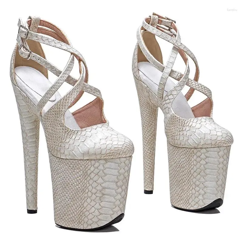 Dance Shoes Fashion 20CM/8inches PU Upper Plating Platform Sexy High Heels Sandals Pole 164